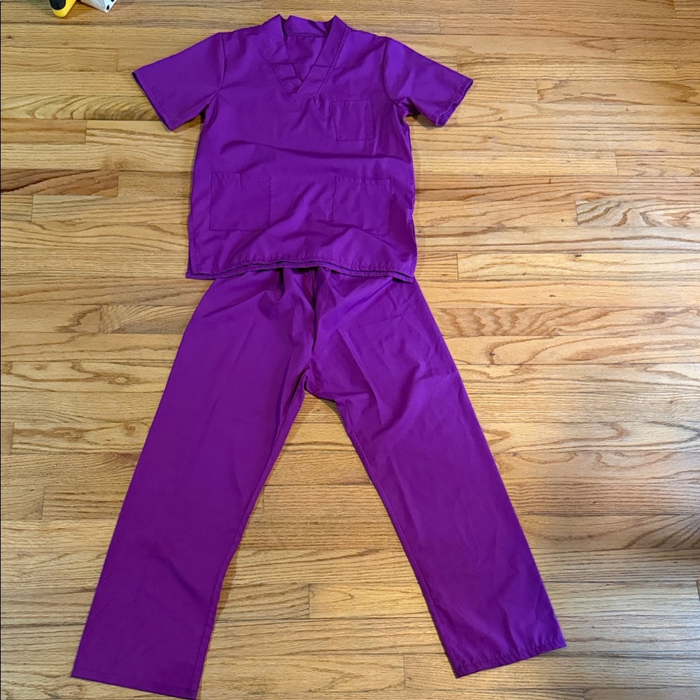 Kids o/s Play Purple Scrub Set